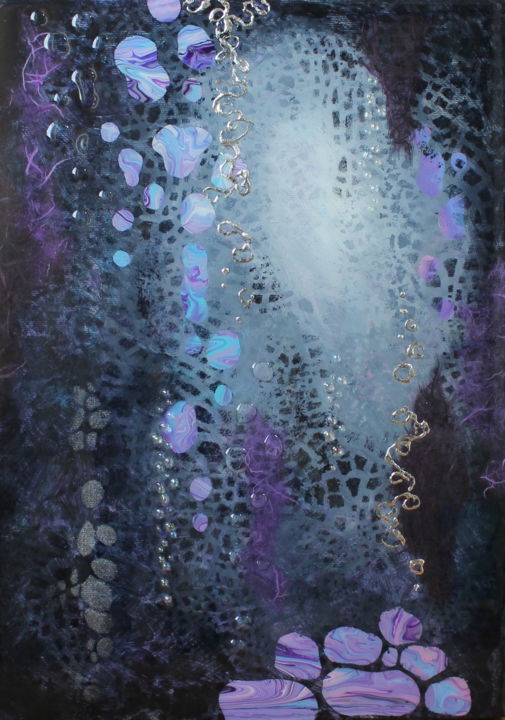 Painting titled "Presence" by Ayasophie, Original Art, Acrylic Mounted on Stretcher frame