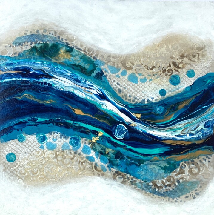 Schilderij getiteld "Undercurrent" door Ayasophie, Origineel Kunstwerk, Acryl