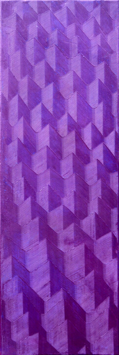 Painting titled "Violet" by Ayel, Original Artwork, Acrylic Mounted on Wood Stretcher frame