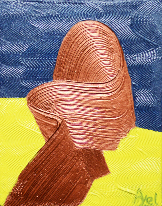 Malerei mit dem Titel "Silhouette" von Ayel, Original-Kunstwerk, Acryl Auf Keilrahmen aus Holz montiert