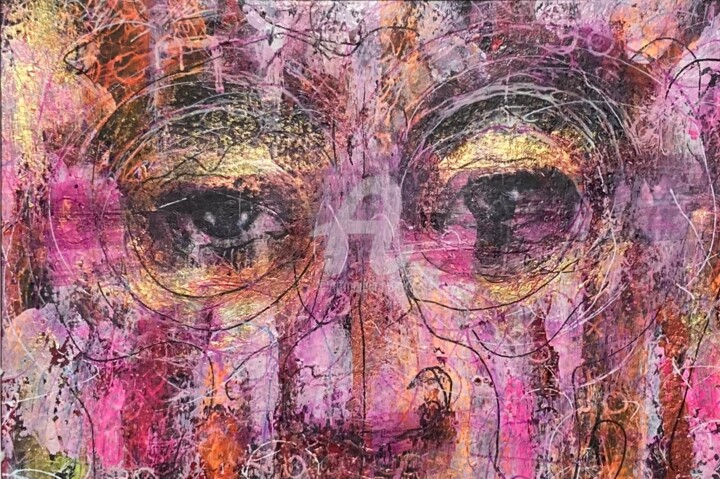 Картина под названием "202" - Ayhan Çeli̇K, Подлинное произведение искусства, Акрил Установлен на Деревянная панель