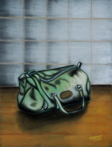 Dessin intitulée "BAG" par Marie Ayissi, Œuvre d'art originale, Pastel