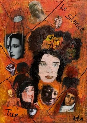 Schilderij getiteld "le silence tue" door Ayla, Origineel Kunstwerk