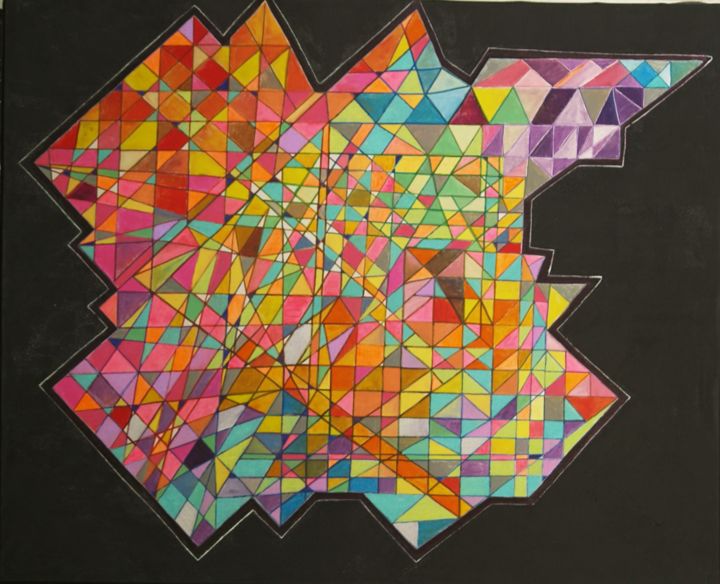 Malerei mit dem Titel "patchwork" von Ayla, Original-Kunstwerk, Acryl