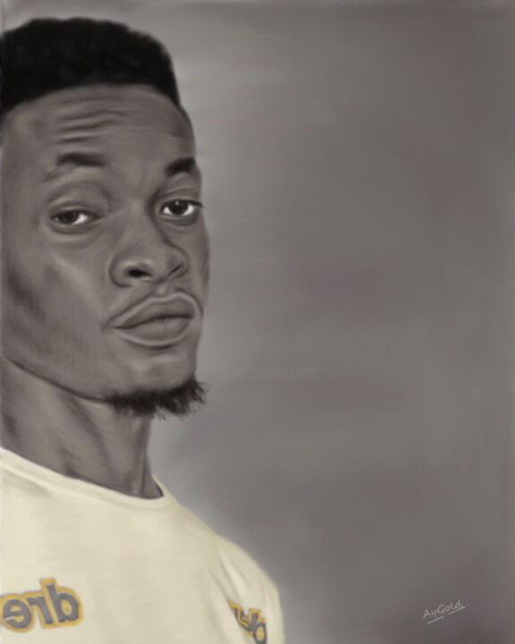 Drawing titled "Face" by Ayomide Ogundare, Original Artwork, Pencil