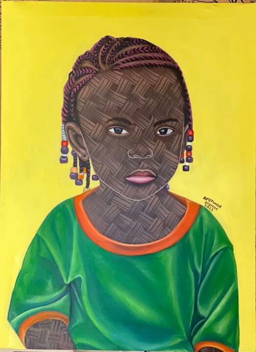 Painting titled "Girl child" by Ayotunde Ayomide, Original Artwork, Acrylic