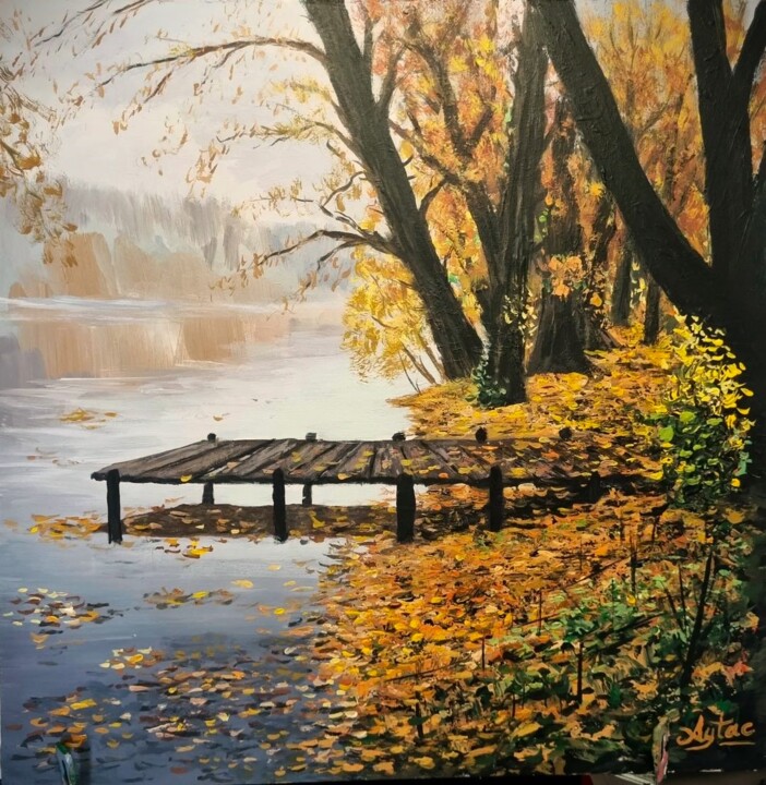 Malerei mit dem Titel "autumn" von Aytaç Dutki̇N, Original-Kunstwerk, Acryl