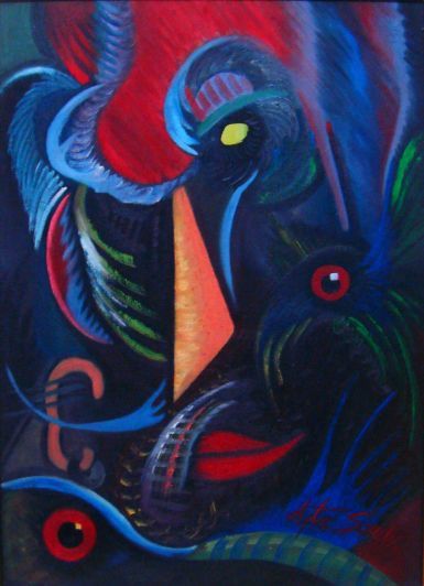 Pintura intitulada "Evolution" por Aytac Sisman, Obras de arte originais, Óleo