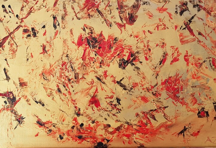 Painting titled "WAR" by Az, Original Artwork, Acrylic