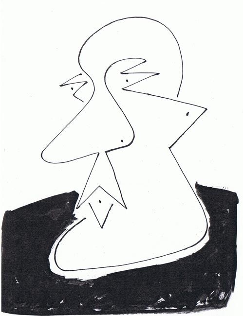 「portrait d'André Be…」というタイトルの描画 Lucien Azamによって, オリジナルのアートワーク
