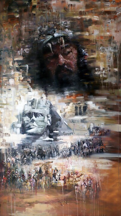 Painting titled "Better stay poor in…" by Azat Myradov, Original Artwork, Oil