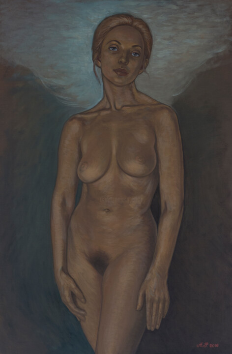 Peinture intitulée "Ange" par Azat Pogosian, Œuvre d'art originale, Huile