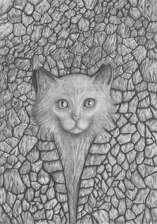 Drawing titled "Дорога" by Azat Gm, Original Artwork, Pencil