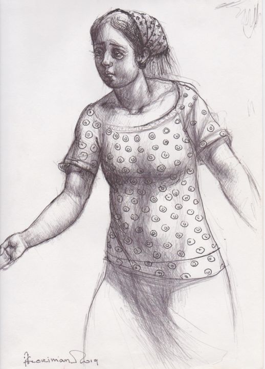Drawing titled "pic." by Azeriman, Original Artwork, Ballpoint pen