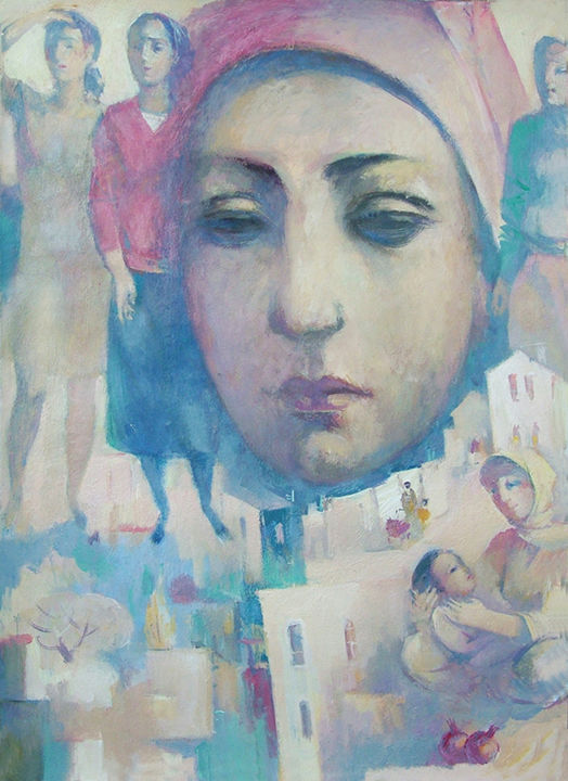 Painting titled "Memary" by Azeriman, Original Artwork, Acrylic