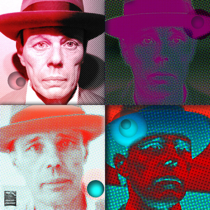 Grafika cyfrowa / sztuka generowana cyfrowo zatytułowany „Joseph Beuys” autorstwa Andreas Zimmermann, Oryginalna praca, Mala…