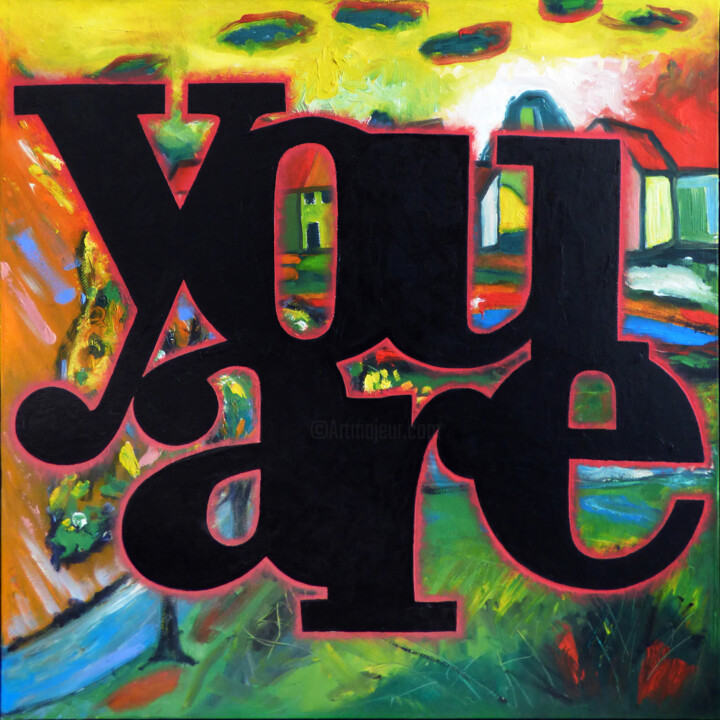 绘画 标题为“you are no. 2_1” 由Andreas Zimmermann, 原创艺术品, 油 安装在纸板上