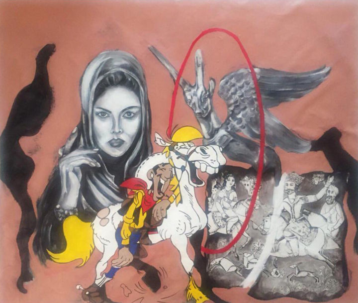 Incisioni, stampe intitolato "05-Untitled" da Azita Ghesmati, Opera d'arte originale, Acrilico