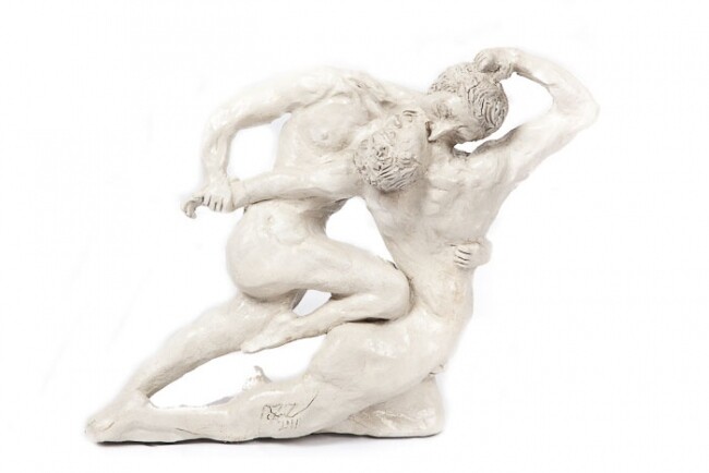 Skulptur mit dem Titel "Cain and Abel" von Aziz Anzabi, Original-Kunstwerk, Andere