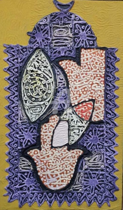 Peinture intitulée "37" par Aziz Ayachine, Œuvre d'art originale, Pigments