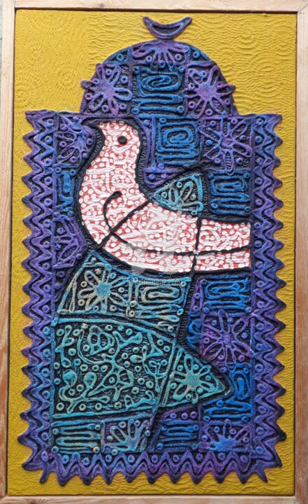 Pintura titulada "S'en tirer 9" por Aziz Ayachine, Obra de arte original, Pigmentos