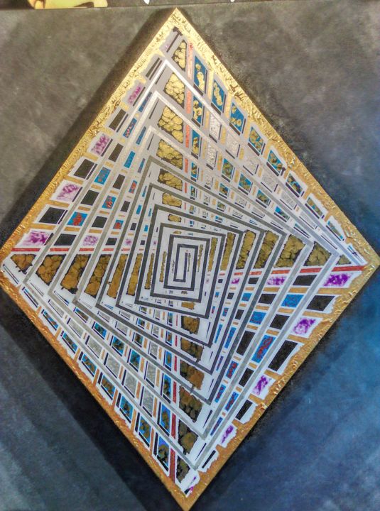 Peinture intitulée "losange" par Maxgallerys, Œuvre d'art originale,