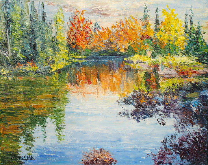 Painting titled "Autumn Symphony - S…" by Azucena, Original Artwork, Oil
