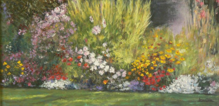 Malerei mit dem Titel "Les fleurs de La Gr…" von Azucena, Original-Kunstwerk, Öl