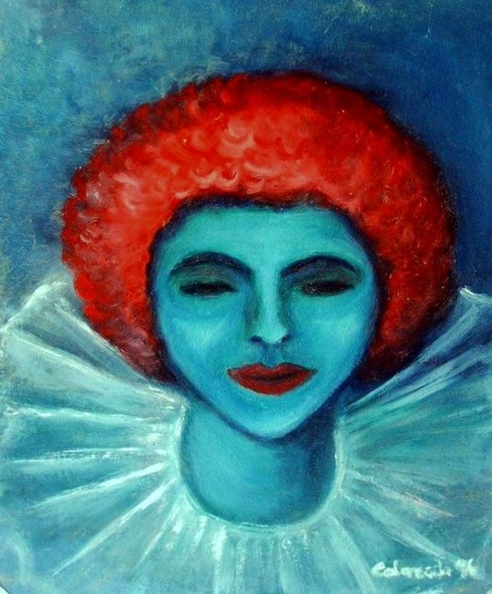 Painting titled "LA PORCELANA." by Mary Carmen Diez Colorado, Original Artwork