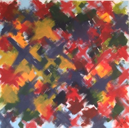 Painting titled "Flashground" by Dieter Müller, Original Artwork, Acrylic