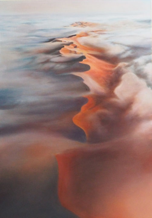 Painting titled "Sossusvlei. (Dunes…" by B. Alexis, Original Artwork, Oil