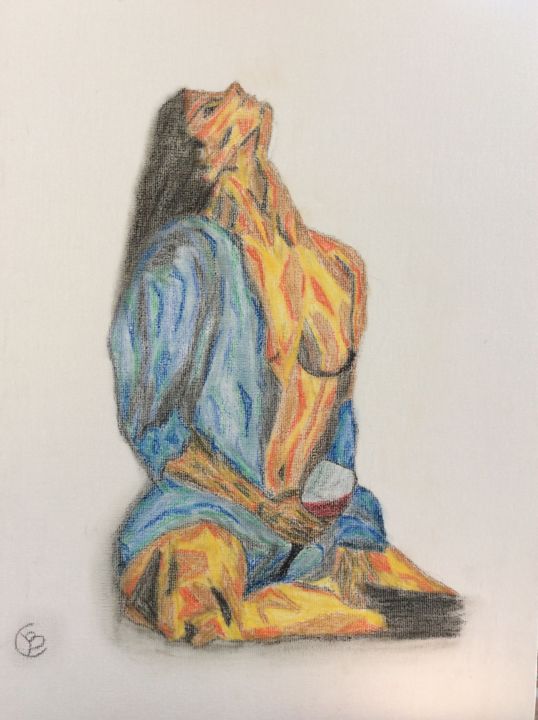Peinture intitulée "L'ivresse" par Chrystèle Bloyet, Œuvre d'art originale, Pastel