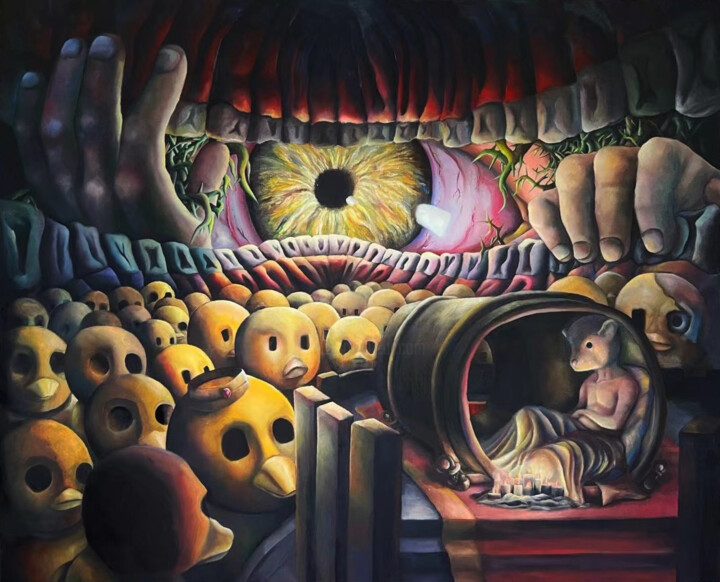 Peinture intitulée "Diogenēs dream" par 八万 C蔡, Œuvre d'art originale, Huile