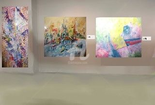 Painting titled "GALERIE.jpg" by Ferial Baba Aissa, Original Artwork