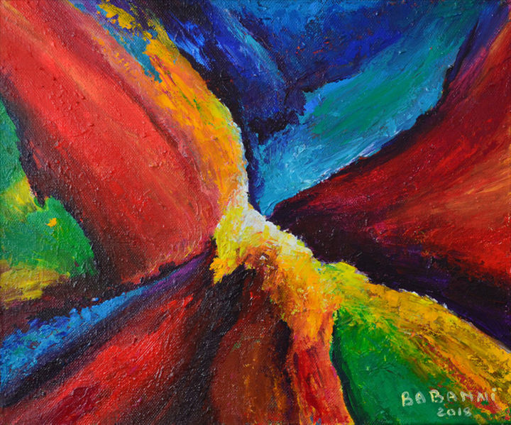 Картина под названием "Абстракт 456" - Babanni, Подлинное произведение искусства, Акрил