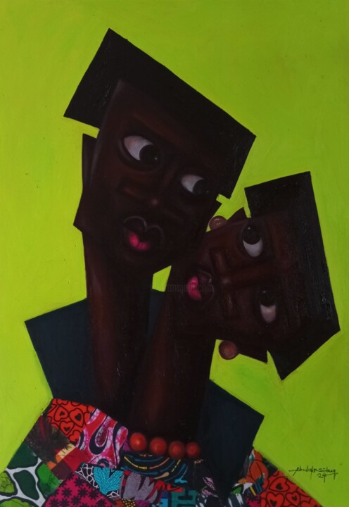 Pintura intitulada "Soul Provider 1" por Babatunde Bakare, Obras de arte originais, Óleo