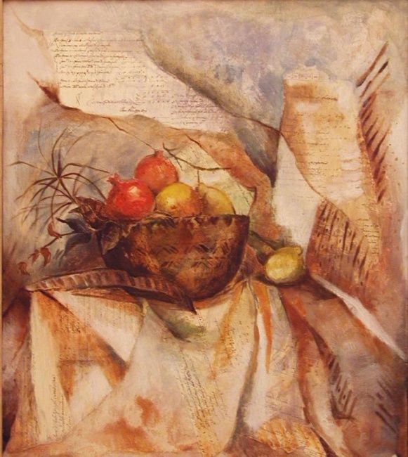 Painting titled "grenades" by Babeth Pochan, Original Artwork