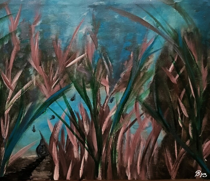 Peinture intitulée "Blue Lagoon" par Babette Van Emmerik, Œuvre d'art originale, Acrylique