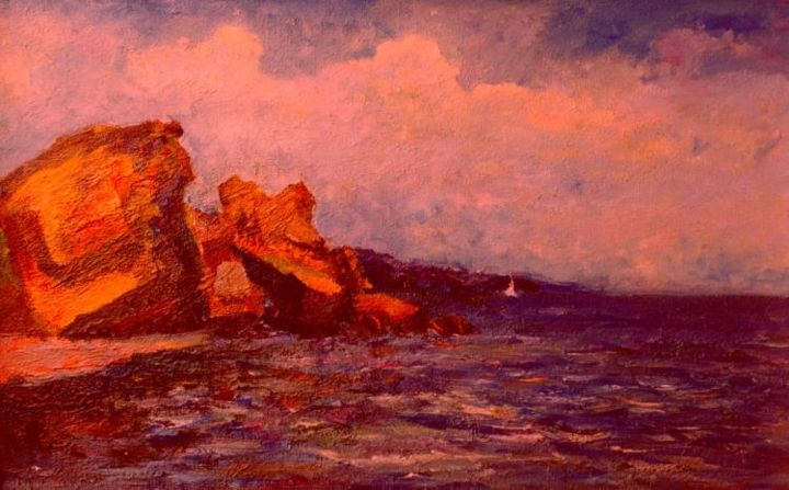 Pittura intitolato "Seascape" da Volodimir Babienko, Opera d'arte originale