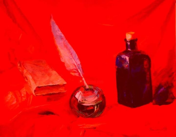 Pittura intitolato "Red trilogy" da Volodimir Babienko, Opera d'arte originale