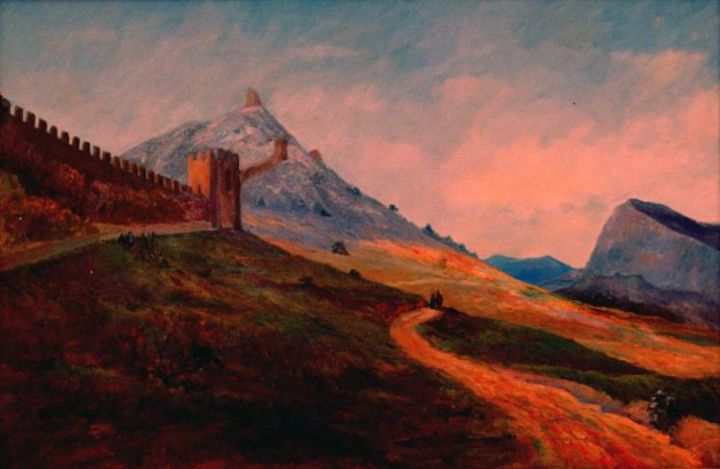 Peinture intitulée "Sudak fortress" par Volodimir Babienko, Œuvre d'art originale