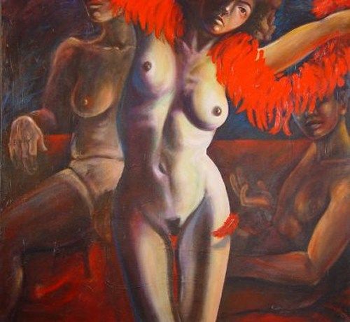 Pintura intitulada "Crossroad" por Kris, Obras de arte originais,