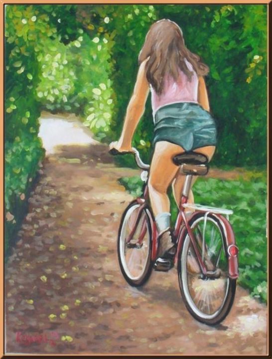 Malerei mit dem Titel "Bike2" von Koiliar Is, Original-Kunstwerk