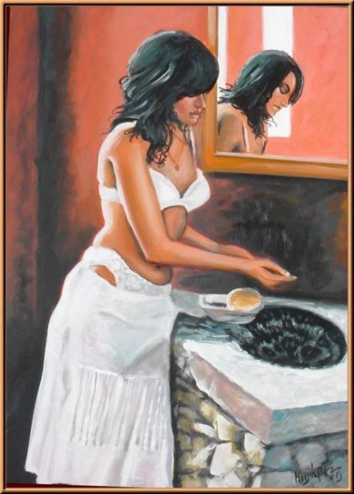 Painting titled "Washing hands" by Koiliar Is, Original Artwork