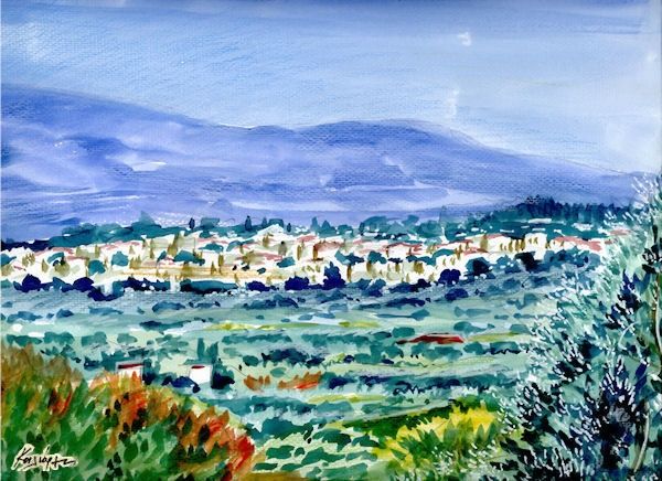 Painting titled "Lisvori view" by Koiliar Is, Original Artwork, Oil