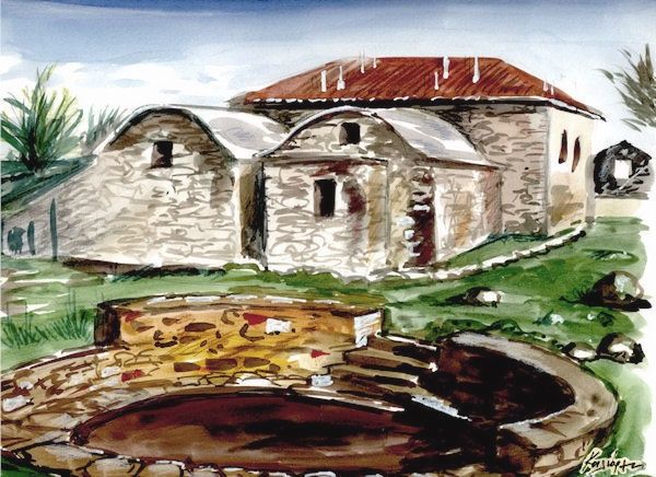 Картина под названием "Old Baths" - Κοιλιάρ-Ις, Подлинное произведение искусства, Масло