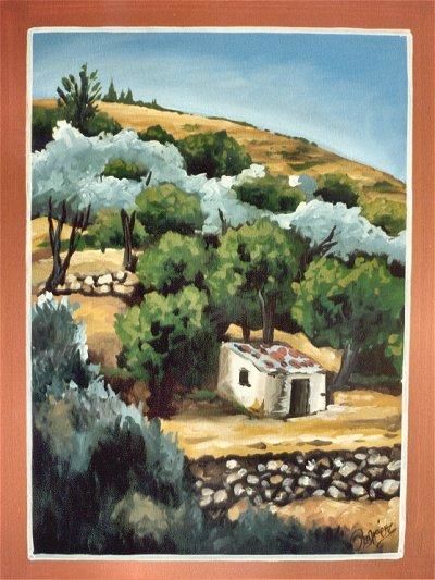Картина под названием "Olive trees" - Κοιλιάρ-Ις, Подлинное произведение искусства, Другой