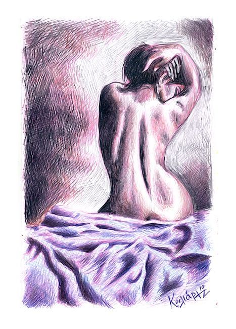 Drawing titled "body" by Koiliar Is, Original Artwork, Other