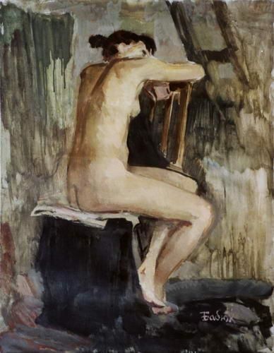 「Naked」というタイトルの絵画 Stanislav Babiukによって, オリジナルのアートワーク