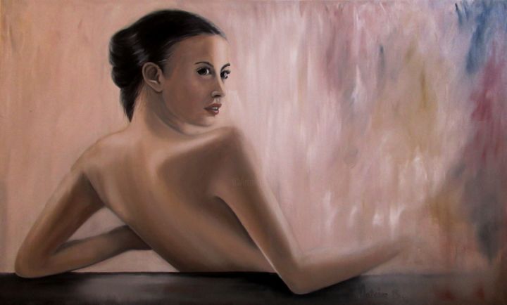 Painting titled "Mateja Babnik - SED…" by Mateja Babnik, Original Artwork, Oil